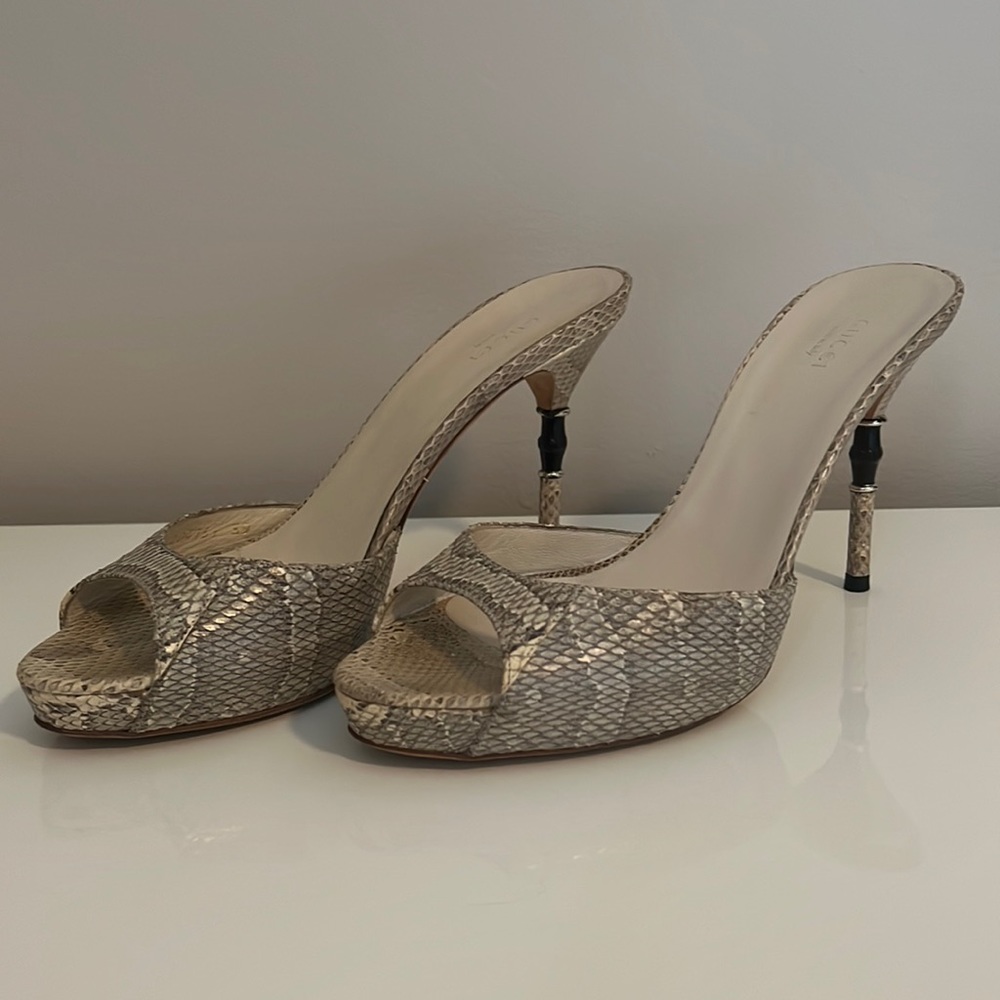 Gucci snakeskin heels